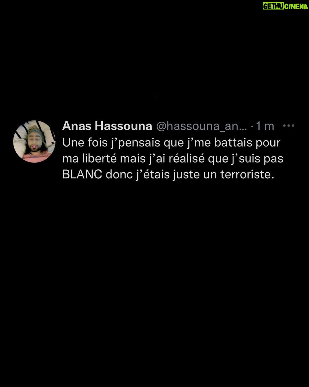Anas Hassouna - 1.7K Likes - So même faire la révolution c’est un white privilege 😂 bientôt va falloir un bon crédit pour renverser un gouvernement😂😂