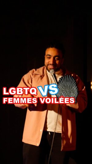 Anas Hassouna Instagram - Reculer tous ensemble 🤝🧕🏽 🏳️‍🌈 

🎨 : @l.poze 

#standup #lgbtq #voile