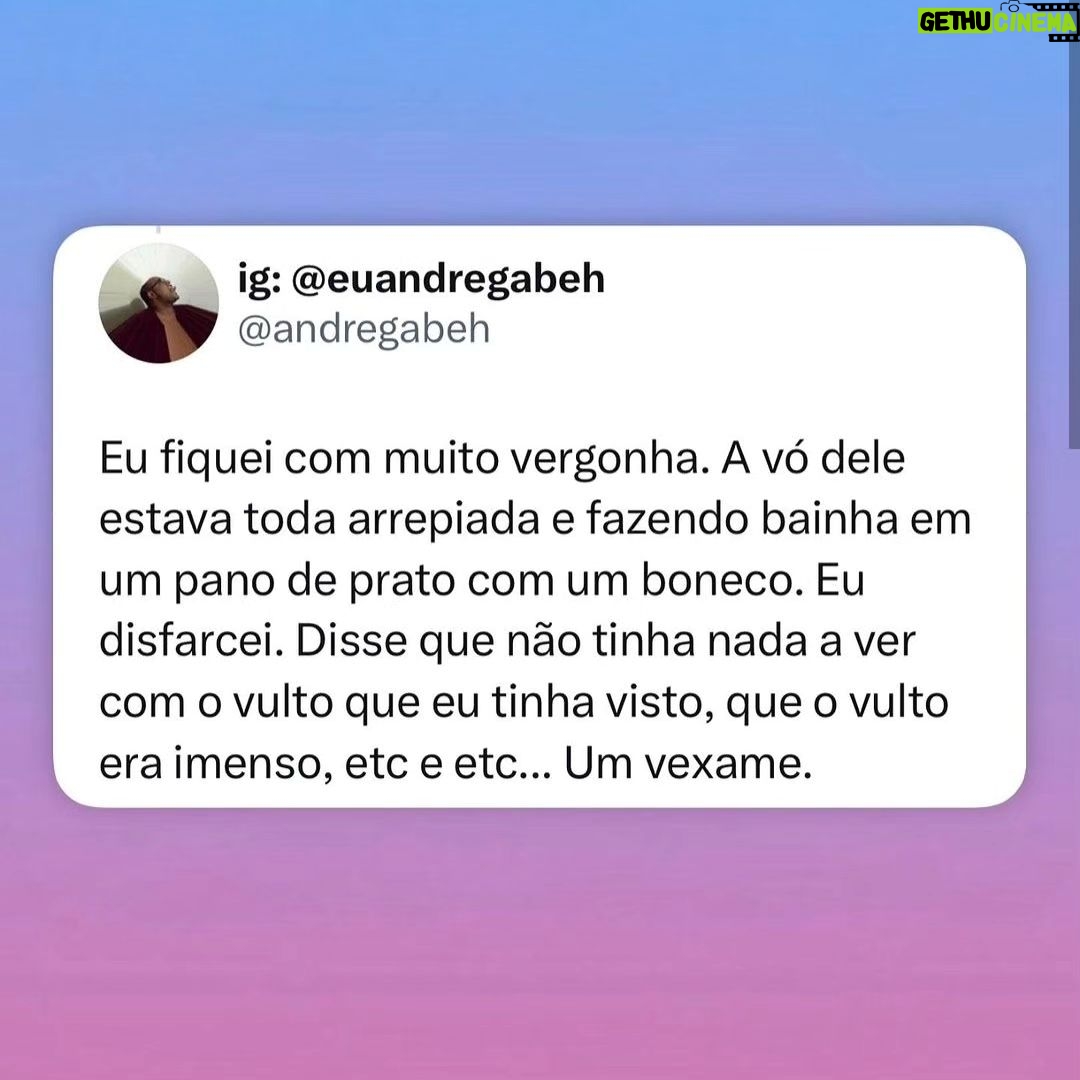 André Gabeh - 2K Likes - Quem convive comigo sabe que acontecem coisas surreais à minha volta. Não é absolutamente sempre, mas é.
Republicação do @memestwitter de posts meus do twitter.
#ArtistaSuburbanoReflexivo
