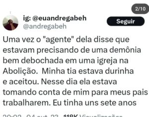 André Gabeh Instagram - Publiquei essa minha história no "tuíter" e ela teve quase um milhão e meio de visualizações. O pessoal do @atoresdadepressao publicou por aqui e eu também resolvi postar no meu perfil.
Sabe onde tem mais histórias melhores e como essa? No meu livro NUNCA FOI SORTE SEMPRE FOI MACUMBA. Já leu? Leia.
Compartilhe se gostar.

#artistasuburbanoreflexivo