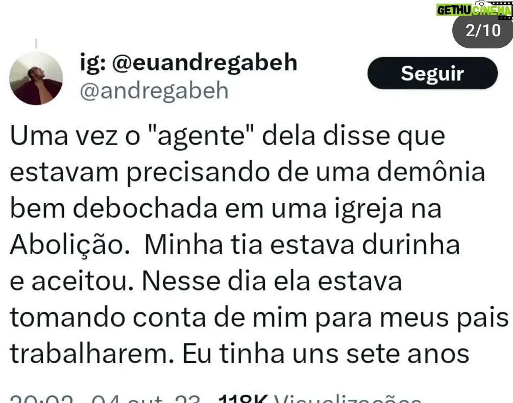 André Gabeh - 13.8K Likes - Publiquei essa minha história no "tuíter" e ela teve quase um milhão e meio de visualizações. O pessoal do @atoresdadepressao publicou por aqui e eu também resolvi postar no meu perfil.
Sabe onde tem mais histórias melhores e como essa? No meu livro NUNCA FOI SORTE SEMPRE FOI MACUMBA. Já leu? Leia.
Compartilhe se gostar.
#artistasuburbanoreflexivo