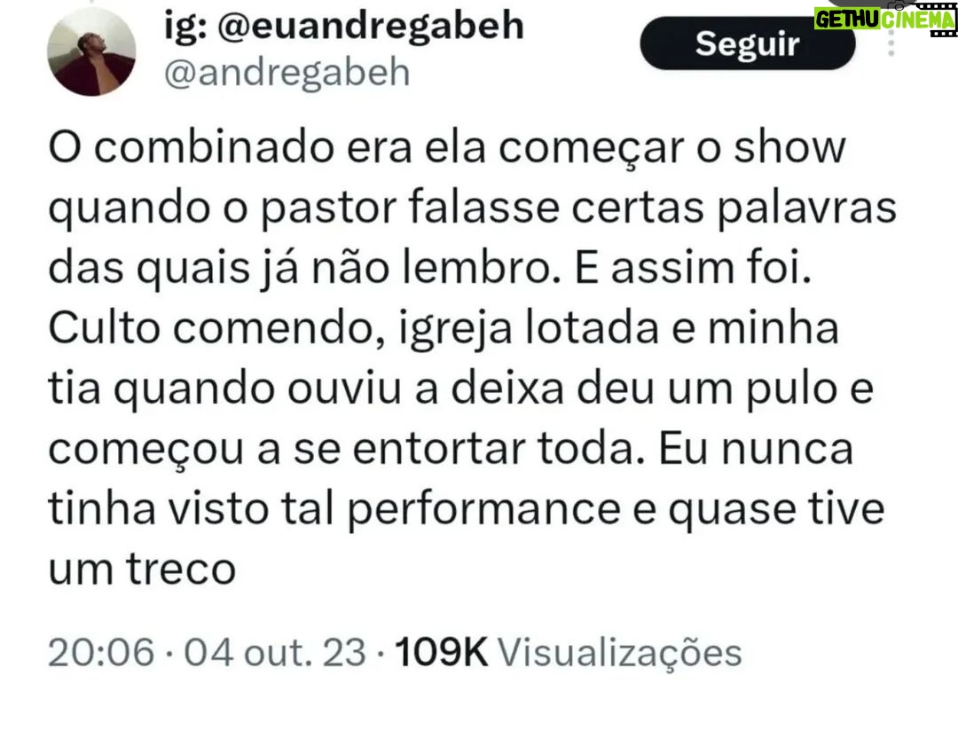 André Gabeh - 13.8K Likes - Publiquei essa minha história no "tuíter" e ela teve quase um milhão e meio de visualizações. O pessoal do @atoresdadepressao publicou por aqui e eu também resolvi postar no meu perfil.
Sabe onde tem mais histórias melhores e como essa? No meu livro NUNCA FOI SORTE SEMPRE FOI MACUMBA. Já leu? Leia.
Compartilhe se gostar.
#artistasuburbanoreflexivo