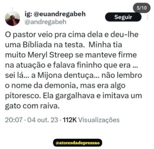 André Gabeh Instagram - Publiquei essa minha história no "tuíter" e ela teve quase um milhão e meio de visualizações. O pessoal do @atoresdadepressao publicou por aqui e eu também resolvi postar no meu perfil.
Sabe onde tem mais histórias melhores e como essa? No meu livro NUNCA FOI SORTE SEMPRE FOI MACUMBA. Já leu? Leia.
Compartilhe se gostar.

#artistasuburbanoreflexivo
