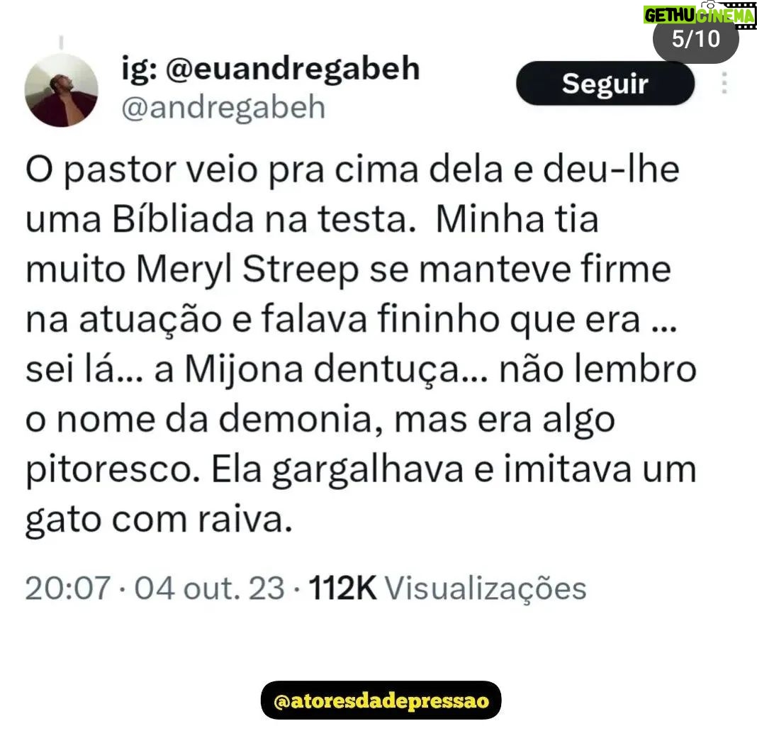 André Gabeh - 13.8K Likes - Publiquei essa minha história no "tuíter" e ela teve quase um milhão e meio de visualizações. O pessoal do @atoresdadepressao publicou por aqui e eu também resolvi postar no meu perfil.
Sabe onde tem mais histórias melhores e como essa? No meu livro NUNCA FOI SORTE SEMPRE FOI MACUMBA. Já leu? Leia.
Compartilhe se gostar.
#artistasuburbanoreflexivo