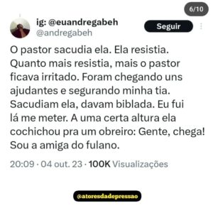 André Gabeh Instagram - Publiquei essa minha história no "tuíter" e ela teve quase um milhão e meio de visualizações. O pessoal do @atoresdadepressao publicou por aqui e eu também resolvi postar no meu perfil.
Sabe onde tem mais histórias melhores e como essa? No meu livro NUNCA FOI SORTE SEMPRE FOI MACUMBA. Já leu? Leia.
Compartilhe se gostar.

#artistasuburbanoreflexivo