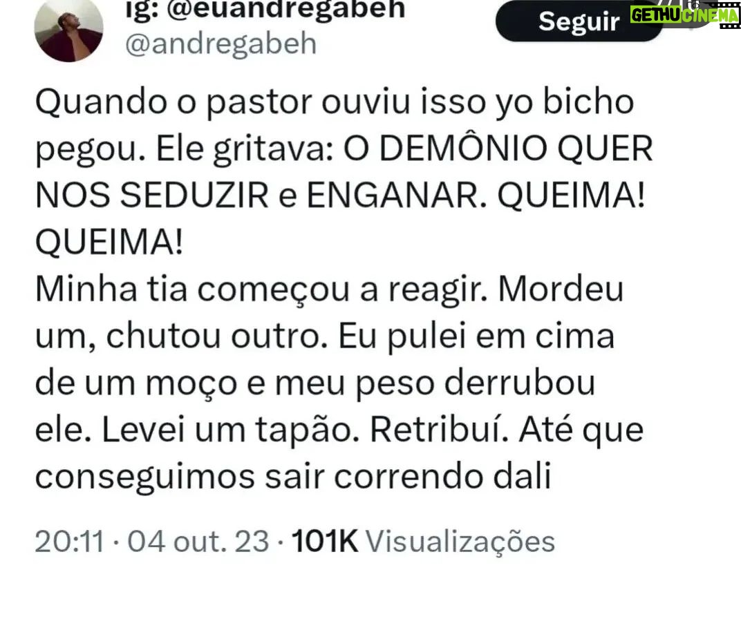 André Gabeh - 13.8K Likes - Publiquei essa minha história no "tuíter" e ela teve quase um milhão e meio de visualizações. O pessoal do @atoresdadepressao publicou por aqui e eu também resolvi postar no meu perfil.
Sabe onde tem mais histórias melhores e como essa? No meu livro NUNCA FOI SORTE SEMPRE FOI MACUMBA. Já leu? Leia.
Compartilhe se gostar.
#artistasuburbanoreflexivo