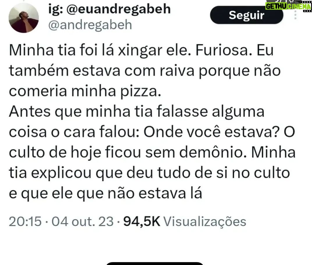 André Gabeh - 13.8K Likes - Publiquei essa minha história no "tuíter" e ela teve quase um milhão e meio de visualizações. O pessoal do @atoresdadepressao publicou por aqui e eu também resolvi postar no meu perfil.
Sabe onde tem mais histórias melhores e como essa? No meu livro NUNCA FOI SORTE SEMPRE FOI MACUMBA. Já leu? Leia.
Compartilhe se gostar.
#artistasuburbanoreflexivo
