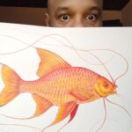 André Gabeh Instagram - Como não será possível deixar as pessoas escolherem as ilustrações digitais que vão receber eu acrescentei mais um desenho feito por mim aos kits. Com isso, quem comprar a cota minina da minha vaquinha vai ganhar duas ilustrações ao invés de uma: UM PAINEL DO BIZUM e um PEIXE IMAGINÁRIO. Assim fica mais fácil agradar o patrocinador. Na verdade todas as pessoas que compraram e comprarem kits com ilustração, passarão a receber uma ilustração a mais. Começo os envios a partir do dia 15/16 ok? Lembrando que são ilustrações digitais que você imprime como quiser. Pode fazer quadro, estampa, caneca... Pera! Não está sabendo da vaquinha que estou fazendo pra produzir um cd novo? Um CD todo de Cantos para os Orixás? Olha os preços e prêmios: R$ 10,00 você ganha 2 ilustrações digitais para imprimir e usar como quiser. R$ 20,00 você ganha 3 ilustrações digitais De R$ 30,00 a 40,00 voce ganha 4 ilustrações digitais. R$ 50,00 você ganha 4 ilustrações digitais e um cordel macumbístico inédito que mandarei pelos correios. R$ 80,00 você ganha 5 ilustrações digitais e cinco cordéis impressos de cinco orixás diferentes que mandarei pra sua casa. R$ 100,00 você ganha quatro ilustrações digitais e UMA AULA PARTICULAR DE ESCRITA CRIATIVA DE UMA HORA. Durante uma hora (cinquenta minutos a uma hora) te darei dicas de escrita criativa em uma vídeo chamada ou reunião online por alguma plataforma. Particular e exclusiva. Falarei direto com você. Não é conteúdo pré gravado. No horário que for melhor pra você em um dia que agendaremos de maneira que fique bom pra nós dois. R$ 150, 00 você ganha as ilustrações digitais, a aula e os cordéis em edições físicas. TODOS QUE CONTRIBUÍREM terão seus nomes em uma lista de agradecimentos que farei em um vídeo sobre o conteúdo áudio visual do meu álbum. Você só precisa pagar pelo pix okvocevenceu@gmail.com e mandar seu comprovante pro email vaquinhadoandrezinho@gmail.com Tem que dizer o nome que você quer que eu coloque nos agradecimentos e, por favor, se você comprar o kit com envio de conteúdo físico é importantíssimos que me deixe seu endereço no email que citei. Muito obrigado mesmo. #Art #Arte #illustration