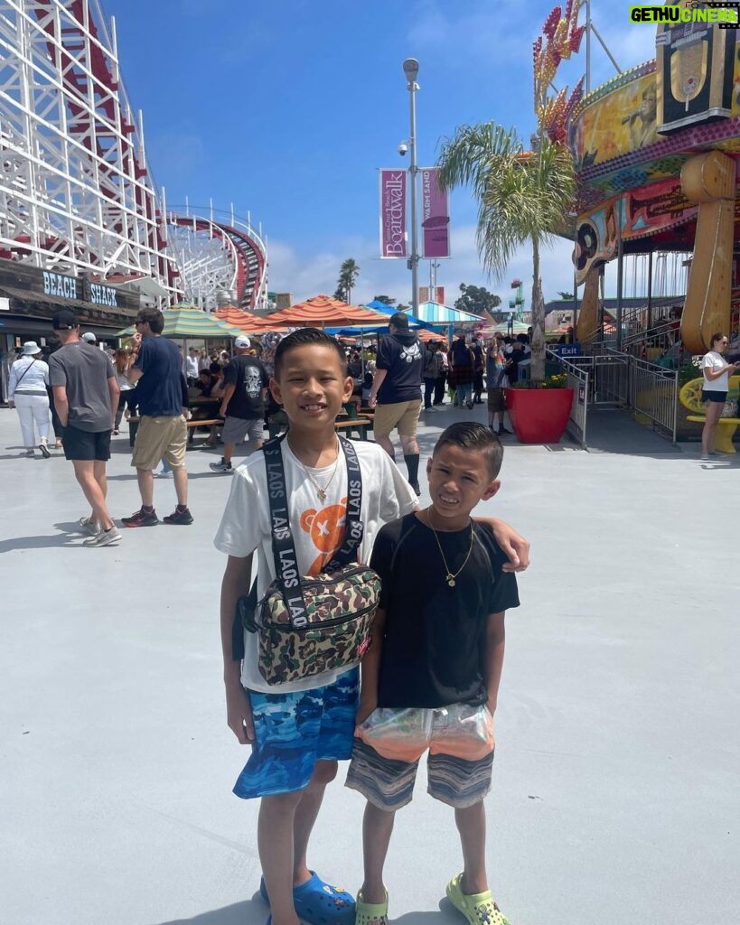 Andre Soukhamthath Instagram - Happy Birthday Benson!!! Can’t believe my boy is 11 years old!! Daddy Loves you ❤️ Santa Cruz Beach Board Walk