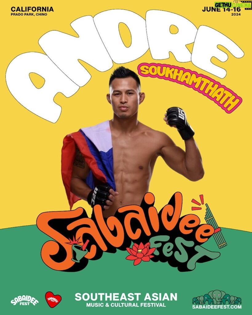 Andre Soukhamthath Instagram - Sabaidee Fest is excited to welcome back the multi-talented ANDRE SOUKHAMTHATH! Andre Soukhamthath, nicknamed “The Asian Sensation” is well known in the Lao community as the first ever Lao-American Professional UFC Fighter! Andre has other talents as a model, actor and personal trainer. Sabaidee Fest was honored to have Andre as our co-host for the 2023 Sabaidee Fest music and cultural festival and our tour and we are glad to welcome him back for 2024! Referral code: ANDRESOUK www.Sabaideefest.com #andresoukhamthath #sabaideefest2024 #mma #lao #laoamerican #ufcfighter Prado Regional Park