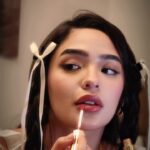 Andrea Brillantes Instagram - A lucky moment…. ✨🍀 👄Dewy Lip Stain in the shade One More Chance by @luckybeautyinc 💄 Available in LazBeauty of course 💜💙🩷 Shop Dewy Lip Stains now on @lazadaph for only P299 🛒🛍️