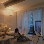 Andrea Brillantes Instagram - Just want to give a sneak peek of my new home 🩷 i moved out of our family house a couple of months ago 🤓 Never thought I'd love a TV as much as this one <3 It's so pretty from any angle, and I love how I can move it around my room with ease. Favorite part? I can finally watch Senior High in the best way possible 😂 #Samsung #TheSerif #abenson #amazinglyawesome @abensonph @samsungph