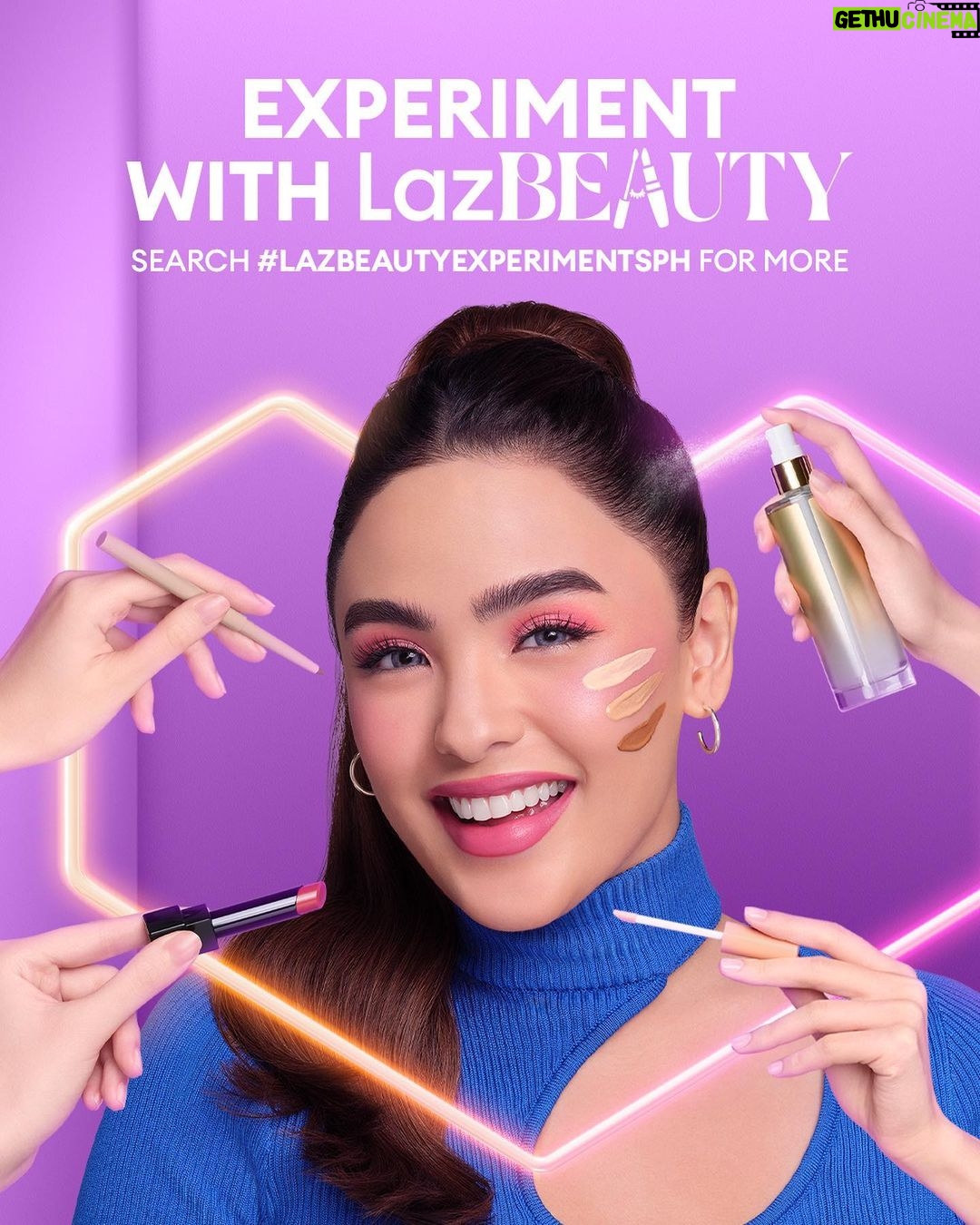 Andrea Brillantes Instagram - Feeling so lucky and excited to be part of the Lazada Family π«ΆπΌ It's time to switch it up and dare to express yourself with #LazBeautyPH πβ¨ Explore all 100 Beauty Experiments from me and your fave Beauty Besties! Head over to YouTube and check out more on our playlist π lzd.co/LazBeautyExperimentsPH