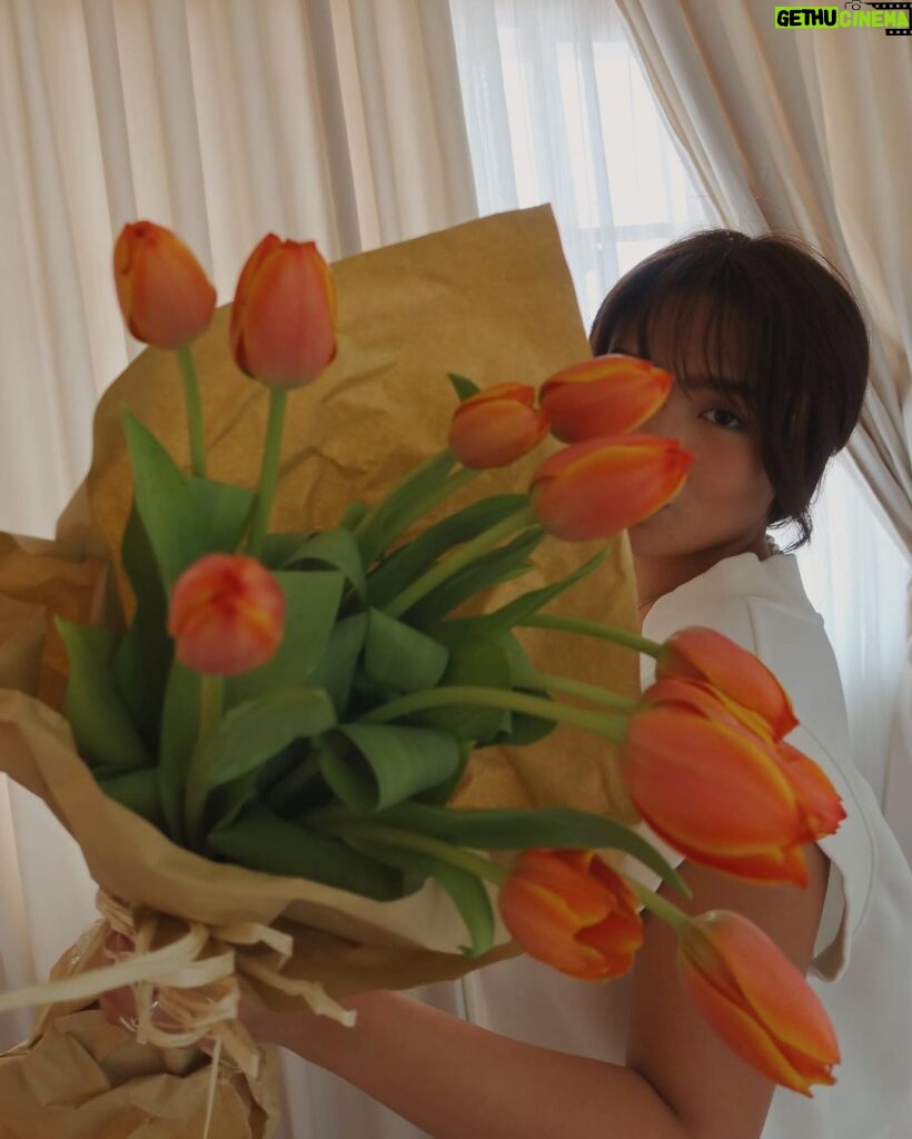 Andrea Brillantes Instagram - Just me being obsessed with orange tulips 🍊🌷