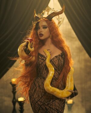 Andrea Brillantes Instagram - LILITH..THE FIRST WIFE OF ADAM
🐍🍎

@the_opulence_ball #Opulence23

Photographed by @bjpascual 
Wearing @laurenvito.design
Styling and creative direction by @eldzsmejia 
SFX Makeup @drian_bautista 
Horn fabrication Ryan Lising @tawonglipod 
Styling associate @carlalbertooo 
Production design by @justine_arcegabumanlag
Video by @clayartsmediaph @raymondroyremigio