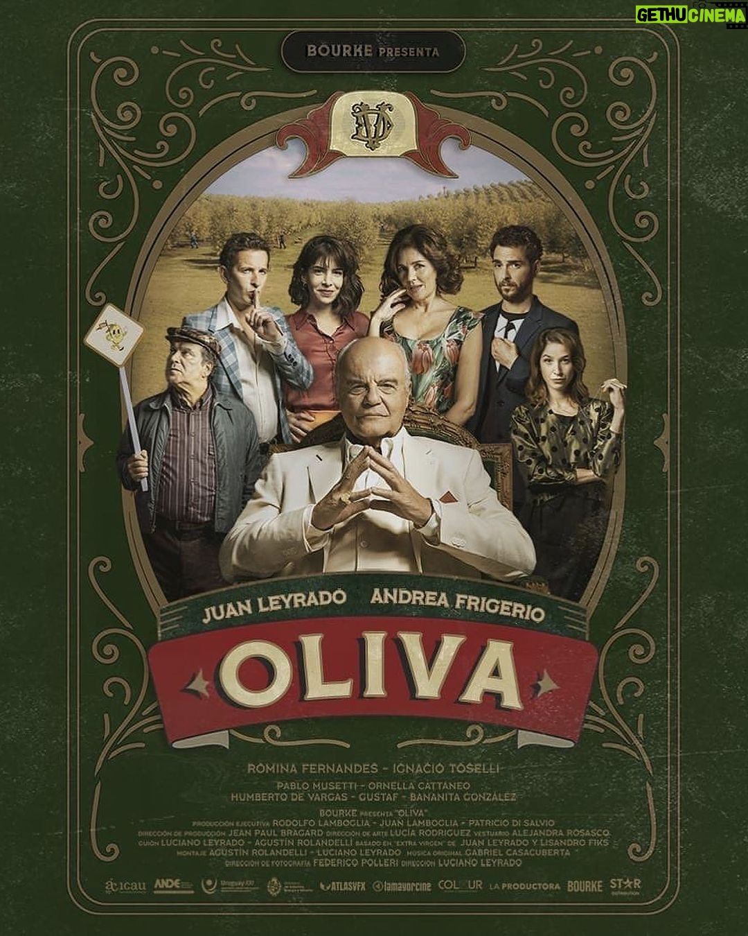 Andrea Frigerio Instagram - Feliz de anunciar el estreno de mi nueva Película! #OlivaPelicula 7 de Septiembre Sólo en Cines 📽️ Una Película Dirigida por @lucho_leyrado Protagonizada por: @juanleyrado @andreafrigeriook @rominafernandes.ok @nachotoselli Con: @pablo_musetti @ornecattaneo y @devargashumberto Guión : @lucho_leyrado y @rolandellia Producida por @bourke_films Distribución: @stardistributionla Basada en Extra Virgen de @lisandrofiks y @juanleyrado