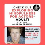 Andrew Francis Instagram - Hey all! 👋 No matter what’s happening in your personal life, as an actor, a major component of the job is to separate yourself from your own “stuff”, and step into another character’s completely different world. Sometimes this task can feel overwhelming, nearly impossible, and well, downright scary! All of these feelings can result in us displaying the complete opposite of what we intended to once we hear the word “Action!” 😳 All of this, subconsciously sabotaging and undermining what could have been SO great, and mostly all in relational to an innate yet needless fear of failure. This fear leads to tension, that tension leads to panic, and that panic leads to… le poopoo performance, let’s say. But!! Don’t fret! There are most definitely ways to overcome these, what seem like all encompassing emotions - and I would love to share them with you! Come and join me this Saturday (from anywhere in the world over Zoom), and learn a variety of techniques that will not only help you to improve the quality of your day to day life, but more specifically, help you as an actor - prepping more efficiently for auditions - executing those auditions with a feeling of a fist pump opposed to hanging head - and then once the gig is booked, (and I will talk about some of my own personal experiences where I’ve used these very techniques on set) All of which help keep your head in the game, and ensure that you tell your character’s story to the best of your artistic ability. Nerves... I’ve been there, we’ve all been there, sometimes I’m still there! - but together, let’s all learn the ways to get past that needless hurdle of nervous energy and start booking allll the gigs and “breaking allll legs” - and with a smile.🙏 I hope to see you this Saturday!! The workshop is from 10am-12pm PST on Zoom! Check out, @thedramaclass on IG for all the info. Much love and see you Saturday! ❤️ #prep #breath #bookthegig @thedramaclass #VancouverActors #Actors #VoiceActors #Humans #AndrewFrancis #Mindfullness #Meditation Vancouver, British Columbia