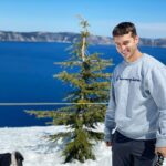 Andrew Neighbors Instagram - We stopped at crater lake and it was so cold. Crater Lake