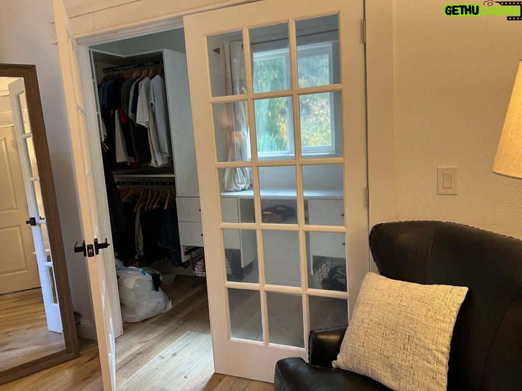 Andrew Neighbors Instagram - Been focusing on my bedroom recently. - still have lots of trim to paint so ignore some of the brown wood. But this used to be a mother in law suite with a kitchen - turned into master bedroom + closet. Graham, Washington