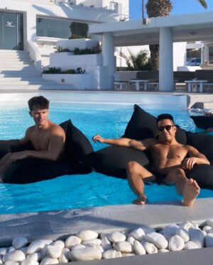 Andrew Neighbors Instagram - Happy 31st birthday to me! (In Greece not in the states 😝) So lucky I get to spend it with some of my best friends in Mykonos. Also no matter how old I get I refuse to stop acting like I’m a teenage Tiktoker.