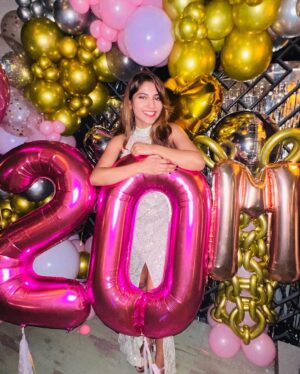 Angel Rai Instagram - 20 MILLION FOLLOWERS 🤯🥹🎉this is the biggest milestone for me yet, Thank you for making it possible, Thank You for this huge amount of love and constant support  and just always remember Without YOU, there is no us, I’ll always be grateful and appreciate each and everyone of you :) sending 20 million times love to all my 20 million fam! xoxo @string_entertainment 
Decoration by :- @balloons_stylist_317 ,click by @rj__ankit1 
@zoya__jaan_ @aryanrai07 @salman_wt_kick_09 @ganesh_sharmaaa