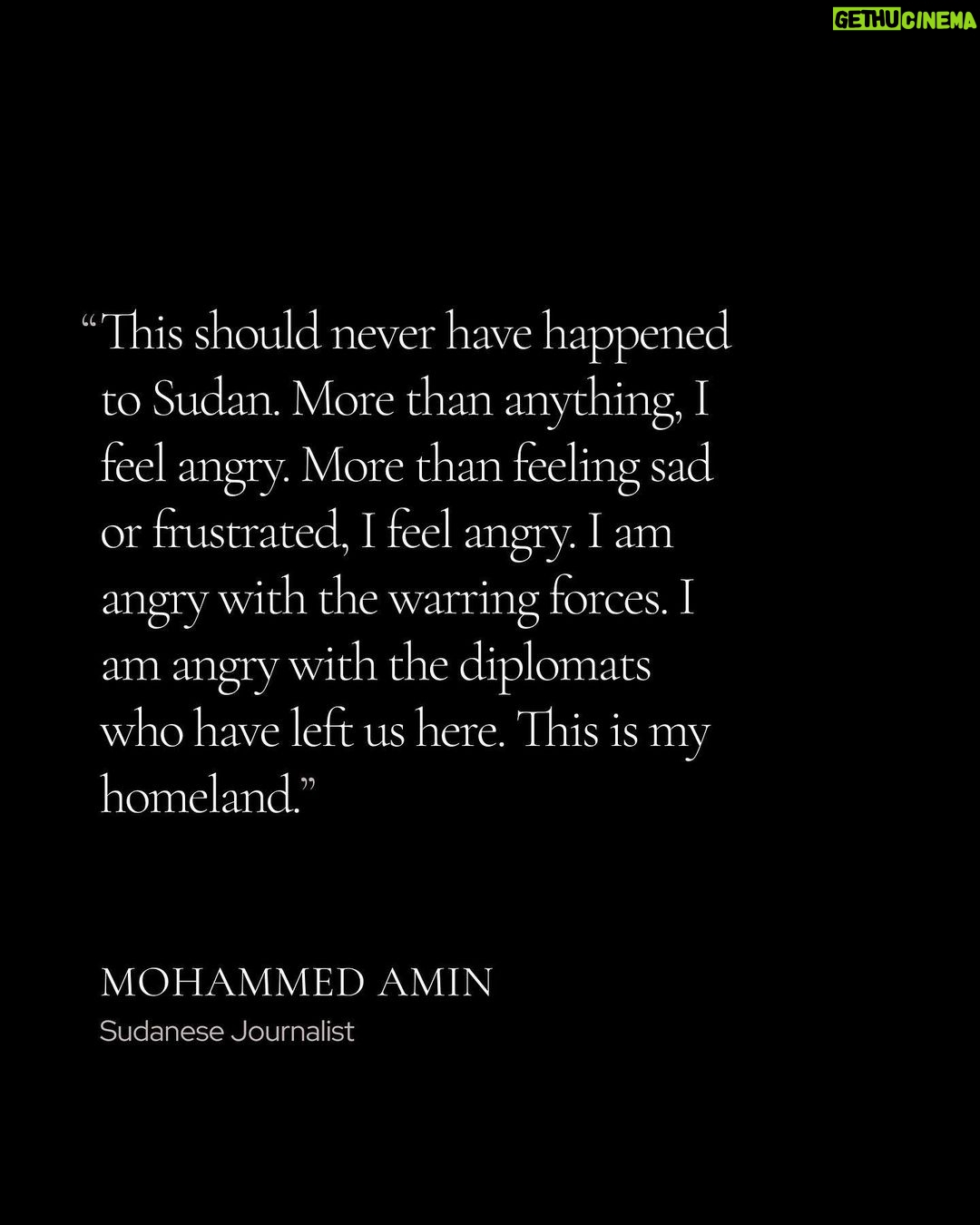 Angelina Jolie Instagram - Asia Abdelmajid was killed in Khartoum yesterday, one of the many Sudanese people who have died or been wounded in the last three weeks. The people of Sudan have tried again and again to have a transition to civilian rule and stability and freedoms in their country. What is now happening to them - again - is a tragedy. I hope people listen to the voices of the Sudanese people themselves about what is needed. And while emergency relief must come, it should never - as often happens - be in place of the larger discussion about what is needed to end the conflict and help the people to stabilize their country, and the role that many countries have had and continue to have in the suffering of the people. Sudanese people are making extraordinary efforts to help each other, and to get vulnerable families to safety. Please visit the link in my bio to learn more. #Sudan #Khartoum #Aid