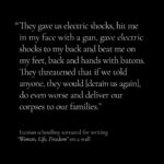 Angelina Jolie Instagram - Children are testifying to horrific levels of torture while in detention in Iran. “They gave us electric shocks, hit me in my face with a gun, gave electric shocks to my back and beat me on my feet, back and hands with batons. They threatened that if we told anyone, they would [detain us again], do even worse and deliver our corpses to our families.” Every child has the right to express their view on all matters affecting them (UN Convention on the Rights of the Child). Release children detained for peaceful protest. @AmnestyIran #womanlifefreedom #iran #humanrights