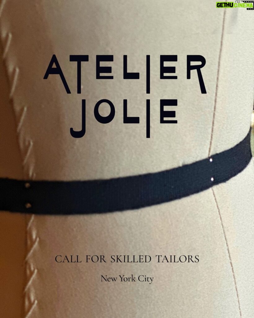 Angelina Jolie Instagram - To all creators- Everyone can join one way or another. Every customer will be part... And anyone who visits or participates online or at the many events will be a part… but today we are focusing on one part of our @atelierjolieofficial family. We are asking that you step forward and help us build our in-house team of skilled tailors. We are looking for tailors who understand quality and creativity. The first atelier is going to be in NYC, this call is for tailors living there. We hope there will be others soon, as we build a global family. We look forward to reviewing them. Remember, if you don’t hear from us this round, there will be many more rounds and other opportunities to come. Thank you in advance for sharing your creativity. Be bold. Love, Angelina Please visit www.atelierjolie.com/careers for more details.