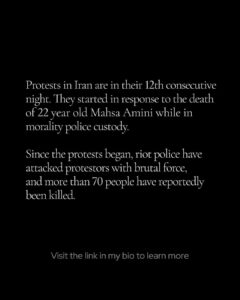 Angelina Jolie Instagram - Respect to the brave, defiant, fearless women of Iran.   All those who have survived and resisted for decades, those taking to the streets today, and Masha Amini and all young Iranians like her.   Women don’t need their morals policed, their minds re-educated, or their bodies controlled. They need freedom to live and breathe without violence or threats.     To the women of Iran, we see you.    #WomanLifeFreedom #MahsaAmini