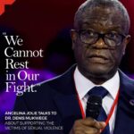 Angelina Jolie Instagram - I interviewed Congolese surgeon and Nobel Laureate Dr. Denis Mukwege about his life’s work with rape survivors in the DRC, how he sees the role of men in the fight against sexual violence, and what we can all do to help. Article link in bio @drdenismukwege @time Photo credit @gettyimages