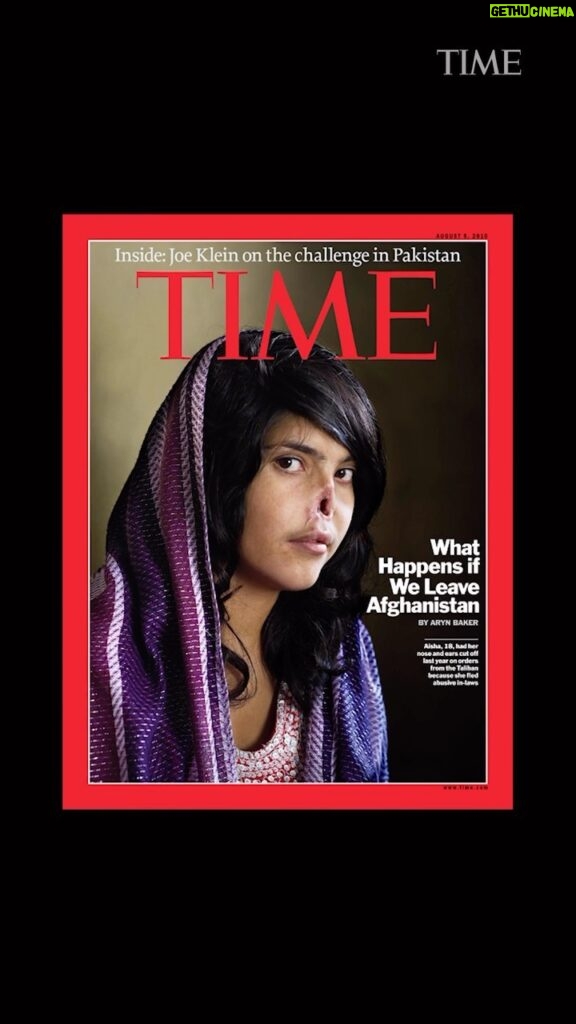 Angelina Jolie Instagram - Angelina Jolie interviews Bibi Aisha, who appeared on the August 9, 2010 cover of TIME. In the interview, Aisha recalls the terrible night she was taken up a mountain and tied hand and foot, her husband and other Taliban members discussing whether she deserved to be mutilated or executed. They cut off Aisha’s nose and ears and left her to die. Somehow she found the strength to find help. “A power walked with me that night,” she said. Aisha talks to Angelina about the suffering of people in Afghanistan today: “I put myself in the shoes of an Afghanistan woman. They had freedom for 20 years, and then suddenly they shut down everything for them. And they don’t have any rights.” Original Cover Photograph by Jodi Bieber—INSTITUTE for TIME