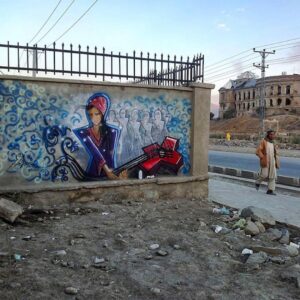 Angelina Jolie Instagram - In honor of #Afghanwomen and their struggle for equality and dignity and freedom, I’m sharing, with their permission, the work of two amazing female Afghan artists whose work I love, Shamsia Hassani and Rada Akbar. @shamsiahassani @radaakbar #afghanwomenartists Links to their work in bio