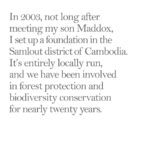 Angelina Jolie Instagram - We've launched a biodiversity survey with Flora & Fauna International to map the plants and animals still in the forest of Cambodia’s Samlout district as a baseline for their protection and conservation in the future, since we do not yet know how much endangered wildlife remains. It's just one example of the devastating impact of deforestation globally - and why world leaders must be held to their promises. #deforestation @faunafloraint Photo credit Image 1: Christian Pirkl Image 6: NASA Earth Observatory/Joshua Stevens