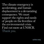 Angelina Jolie Instagram - The climate crisis is a human crisis. After decades of inaction, the climate emergency is accelerating, and human displacement is one of its most devastating consequences. Globally, 80% of people fleeing conflict and persecution come from countries on the front lines of the climate emergency. Climate change is amplifying vulnerabilities and threats such as conflict, poverty, and food insecurity, which increasingly drive people from their homes. In Mali, for example, vital lakes have dried up, leaving families unable to farm, fish or keep livestock - without the bare means of survival. Many people are forced to flee to their homes - only to find that there too people are suffering from drought, rising temperatures, decreasing rainfall and bushfires. It is unjust that the people who are most vulnerable to climate change - and who have contributed the least to it - are the worst affected. There is no solution to climate change and to global instability that doesn’t start with supporting the rights and needs of people on the frontline of the crisis, as well as protecting the environment. #HumanRights #RefugeeCrisis #Refugees #Displaced #InternallyDisplacedPersons #IDP #ClimateChange #climatecrisis @Refugees Photo credits Mauritania: UNHCR/Colin Delfosse Honduras: UNHCR/Filippo Rosso Chad: UNHCR/Sylvain Cherkaoui