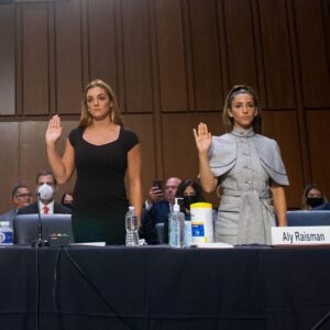 Angelina Jolie Instagram - I was honored to meet with some of the brave US gymnasts who appeared before the Senate Judiciary Committee yesterday. I’m in awe of their courage and commitment to preventing future failures to investigate abuse. As Aly Raisman said in her testimony, “Over 100 victims could have been spared the abuse. All we needed was one adult to do the right thing.” Sending support and respect to them, and to all who are reliving this trauma so that system reforms can occur. 

I was on Capitol Hill this week, engaging with Senators on the Violence Against Women Act reauthorization and FBI reforms, including better protections for abused children, non-biased forensic evidence collection, trauma care, and judicial training.
 
Pictured in first photo (from left to right):
@kayleelorincz @callmeswags @McKaylaMaroney @jessica.a.howard @alyraisman

Second photo credit: Getty Images

#StopViolenceAgainstWomen #USCapitol #Senate