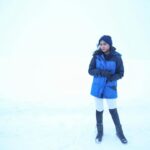 Angie Ang Instagram - Pernah ngerasain white christmas 💙🩵 Murmansk, Russia