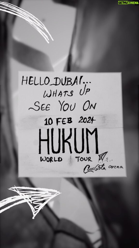 Anirudh Ravichander Instagram - Hello Dubai.. 2 Days to go!  https://www.coca-cola-arena.com/music/198/anirudh-hukum-world-tour  @BrandAvatar @Pulse_Offl