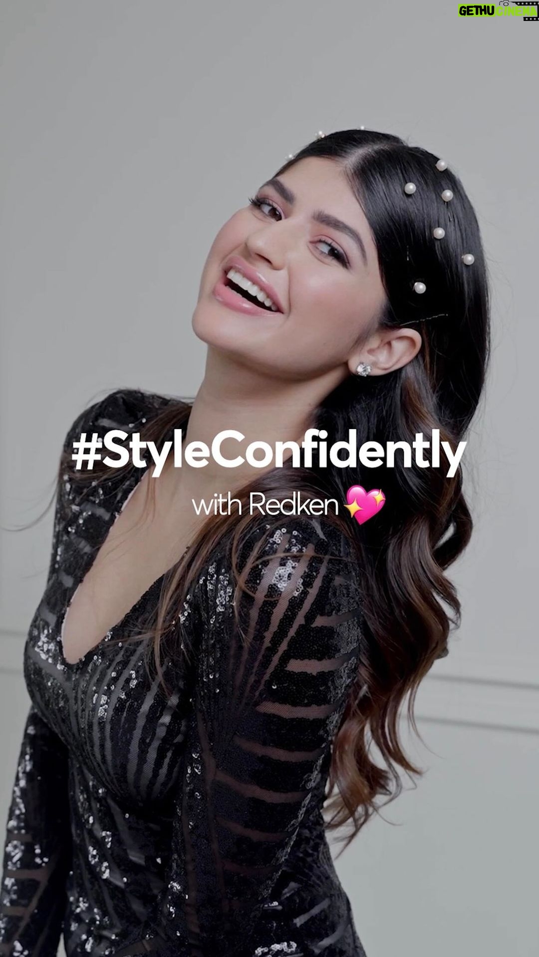 Anjini Dhawan Instagram - It’s the party season 🥳 and @redken challenged with a hair dare to #StyleConfidently Got ready for a party and took the challenge up!! 🖤 The dare read “Dare to Dazzle? We say Bedazzle!” & “Don’t keep em’ confined, let the mermaid hair unwind!” for which I used the styling range from Redken: ✔ One United - the best heat protectant, protects heat damage up to 230 degrees ✔ Max Sculpting Gel - for maximum hold ✔ Redken Dry Shampoo - to give my hair some texture Next thing I knew was that I had to take this on!! And I guess I pretty much aced it 😍 it’s the perfect party look! 💃 What do you think?? You can check out these Redken products as they are exclusively available on @mynykaa @redken #StyleConfidently #RedkenIndia #HairStyling #AD
