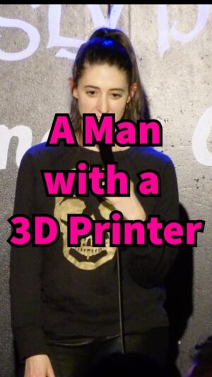 Anna Cain Bianco Instagram - Is he man or is he god

#standupcomedy #3dprinting #jokes