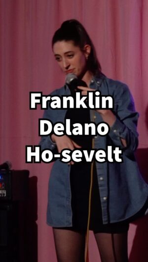 Anna Cain Bianco Instagram - I regret the title already 
#roosevelt #fdr #standupcomedy #jokes