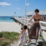 Anne Curtis Instagram - Rule #1 when taking a pic with your bub - you have 1 chance. Give your best na 🥹😂 Busselton Jetty