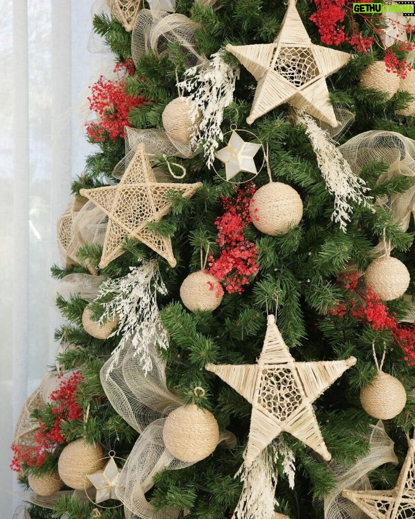 Anne Curtis Instagram - Christmas season has begun at home. Love the homemade ikebana Christmas wreath Dahlia made with her Lola @cynthiaheussaff 🎄