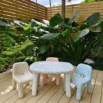 Anne Curtis Instagram - The cutest Rainbow chairs 🌈 @ecobirdy is made from 100% recycled plastic and free from harmful chemicals. It's definitely made meal and activity time more fun. The limited edition ultra pink is So Dahlia's fave. What makes it special? It's made from recycled toys ♻️ Can't wait to set her little play room with these pieces!