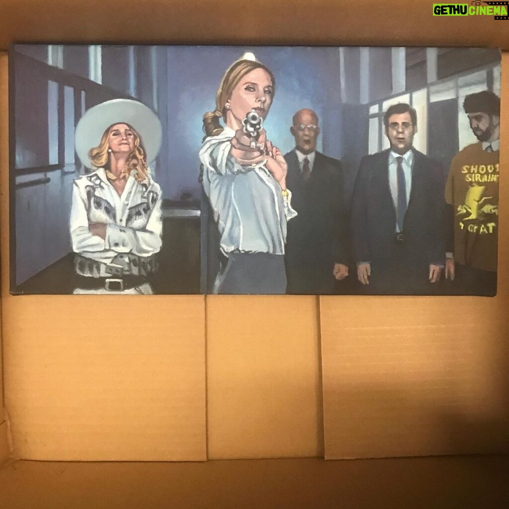 Anne Dudek Instagram - Wrap gift. Oil rendition of a still. My heart is so full after wrapping 3?seasons of #corporateshow