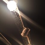 Anne Dudek Instagram - Living on the edge: spiderweb on my outdoor lights, spider lives in an electrical socket. #livingontheedge