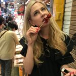 Anne Dudek Instagram – Nishiki market. Quail egg stuffed in the head of an octopus.