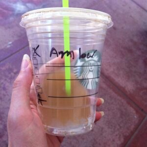Anne Dudek Instagram - Barista did not ask my name. Coffee came like this. #house #ambervolakis #annedudek #mistakenidentity #housemd #drhouse #icedcoffee #starbucks
