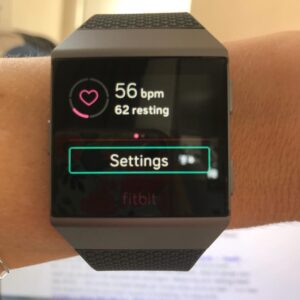 Anne Dudek Instagram - So I’ve had this new @fitbit Ionic for about a week and feeling very proud of my resting heart rate. Feeling overcome with geek gadget love! #fit #heartbeat