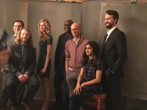 Anne Dudek Instagram - Team building exercises have bonded us for life. @weismanjake Pat Bishop @thereallancereddick @adamlustick @aparnapkin @mattingebretson