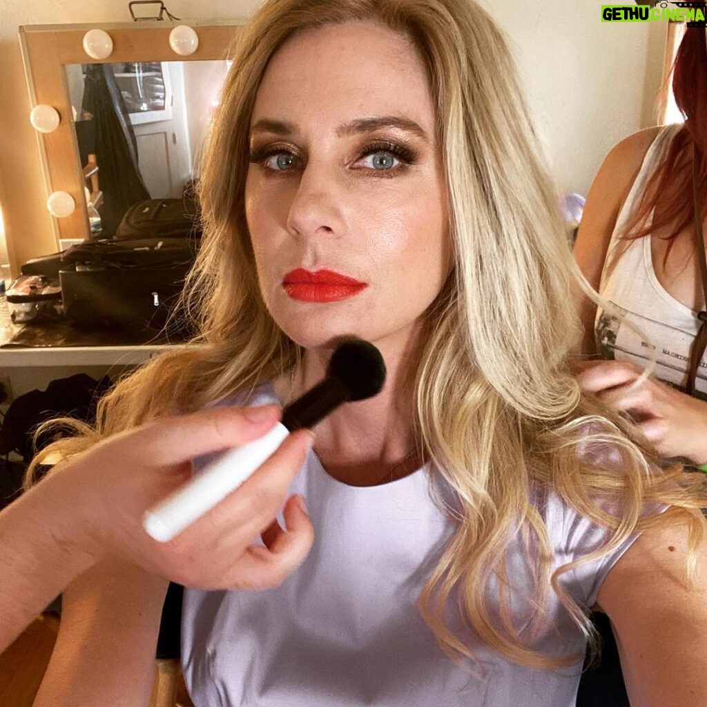Anne Dudek Instagram - I did not roll out of bed looking like this. I am very happy to be working on an incredibly cool movie…details to come….